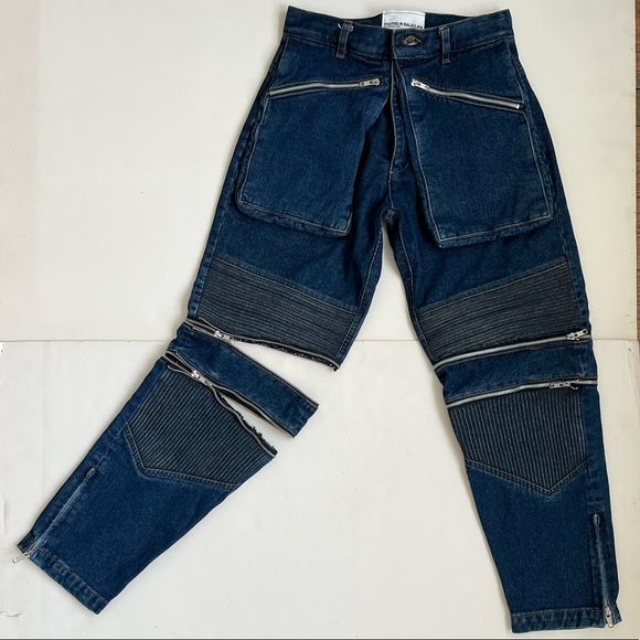 Youths In Balaclava Zip Jeans ,US 28R ,28 Inseam, Non-stretch, Detachable Length - Picture 5 of 14